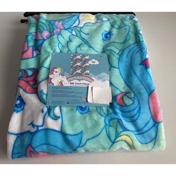 My Little Pony Soft Plush Throw Blanket 50 X 70” Silk Touch Rainbow NEW - Picture 7 of 16